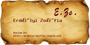 Erdélyi Zsófia névjegykártya